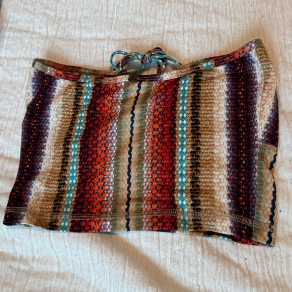 Multicolor Strapless Crop Top - Picture 6 of 7